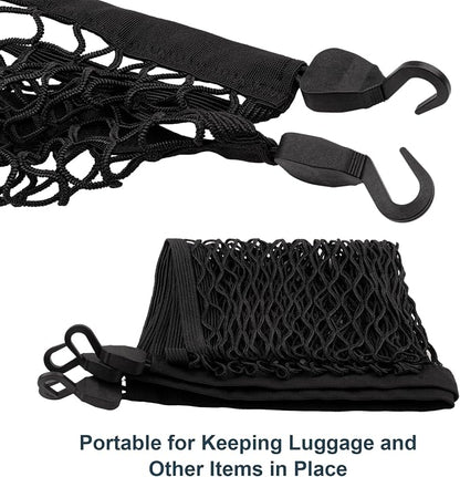 Cargo Net for SUV Car Trunk Net Organizer with ABS Hook Elastic Storage Mesh Nets 31.5 x23.6 inches Stretch to 70.8 x 47.2 inches for Pickup Trucks Tailgate Netting Accessories