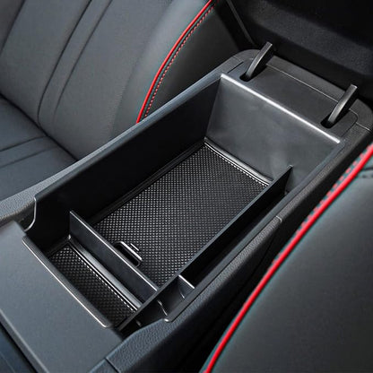 Center Console Organizer Compatible with Hyundai Sonata 2020 2021 2022 2023 Accessories, Sonata N-Line/Limited Insert Tray Secondary Storage Armrest Box ABS Black