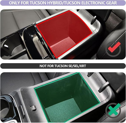 LUWU 2025 Tucson Accessories for 2025 2026 Hyundai Tucson Hybrid [Electronic Shift] Center Console Organizer Armrest Storage Box Armrest Console Organizer Insert Tray Black(NOT FOR 2025 SEL/SE/XRT)