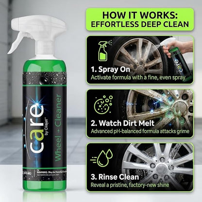 Care Wheel Cleaner, Car Cleaning Supplies, Auto Detailing Supplies, Removes Brake Dust, Grime, Safe for Various Wheel Finishes, 16 oz.