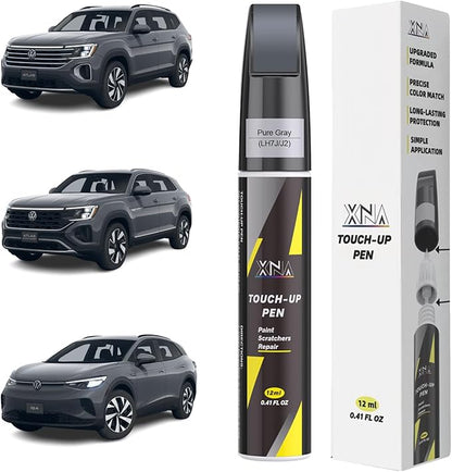 XNA Pure Gray(LH7J/J2) for Volkswagen Touch Up Paint, Car Scratch Remover for Nicks and Chips Repair, 2-In-1 Quick & Easy Fix Car Scratch Repair Kit with Exact Color-Matched