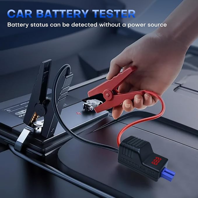 EC5 Smart Jump Starter Clamps,EC5 Heavy Duty Jump Starter Automotive Booster Clamp Cables Replacement Alligator Clamps with Intelligent LCD Screen for 12V Car Jump Starterand Many Other Brands