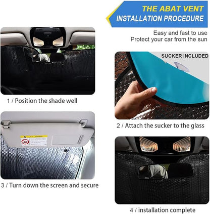 Windshield Sun Shade Chihuahua Dog Summer Beach Front Window Block UV Shades Visor Reflective Retractable for Car SUV Trucks