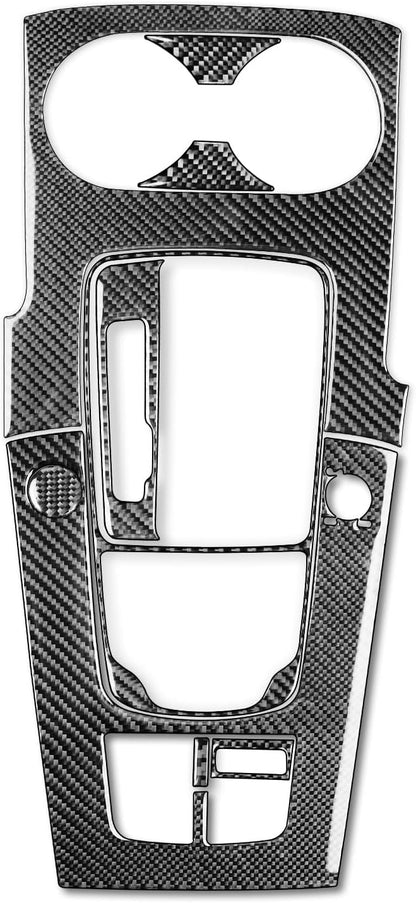 Real Premium Carbon Fiber Sticker Compatible with Audi A3 S3 RS3 8V 2013 2014 2015 2016 2017 2018 2019 Car Gear Shift Panel Water Cup Holder Panel Decor Kit Auto Interior Accessories 9pcs Black