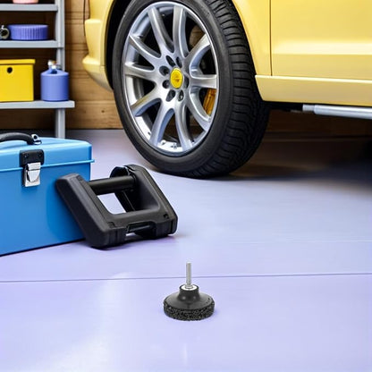 Sturdy Vehicle Tire Grinding Tool with Metal and Nylon Buffing Wheel for Automotive Maintenance and Refurbishment Projects, Wear-Resistant Abrasive Tire Buffer for Efficient Rust