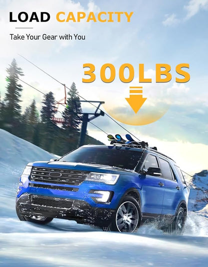 Tuyoung 300lbs Roof Rack Cross Bars Compatible with Ford Explorer 2016 2017 2018 2019 (Base/XLT/Limited/Sport/Platinum), Aluminum Crossbars Rooftop Cargo Bag Bike Luggage Carrier