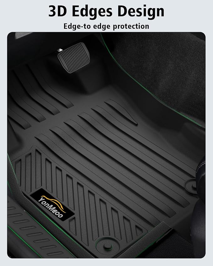 Floor Mats & Cargo Liner Custom Fit for Jeep Compass 2017-2025 2026, Door Sill Guards, All Weather TPE Rubber Anti-Slip 1st & 2nd Row & Trunk Mat Floor Liners for Compass 2025 Accessories