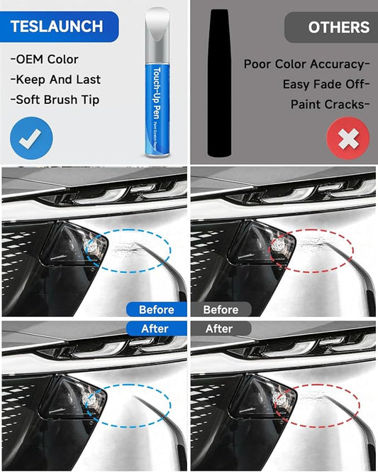 25D/26G Snowflake White Pearl Tricoat Touch Up Paint Compatible with Mazda Exact Match Touch Up Paint Car Scratch Repair