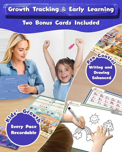 Baobrava Search and Find Book and Handwriting Practice Books Set, More Than 50+ Preschool Learning Activities for Toddler and Kids 3-8, Travel Games for Road Trip Car Airplane
