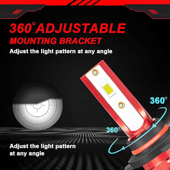 For Toyota Camry 2000 2001 2002 2003 2004 2005 2006 Light Bulbs, 800% Brightness Hi and Lo Beam+Fog Light Bulbs, Superfocused Beam Mode, 6500K White, 36000LM Super Bright, 1:1 Size, 6PCS