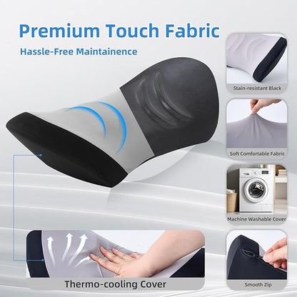 Lumbar Support Pillow for Office Chair - Lumbar Pillow for Car - Ergonomic Lumbar Support Pillow for Car Back Support Cushion