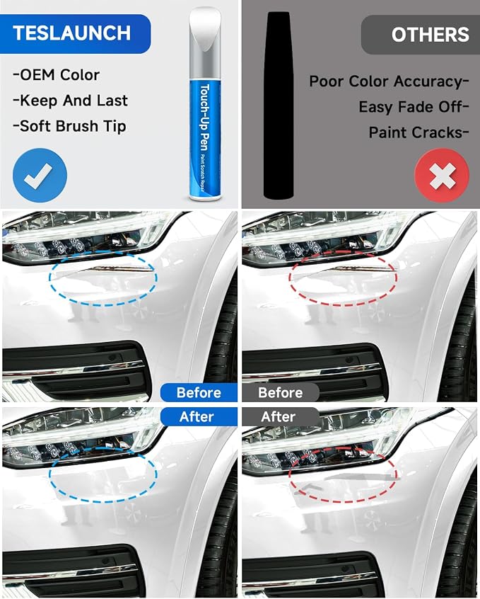614 Ice White Touch Up Paint Compatible with Volvo Exact Match Touch Up Paint Car Scratch Repair