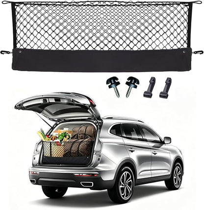 Envelope Style Cargo Net Compatible with Chevrolet Chevy Suburban, Cadillac Escalade, GMC Yukon XL Denali SLE SLT AT4 New 2026 2025 2024 2023 2022 2021 2020 2019 2018-2015 Trunk Car Tailgate Netting