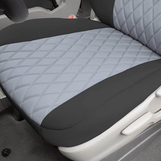 FH Group Custom Fit Car Seat Covers Specifically Made for 2011-2020 Toyota Sienna 7 Seater with Ultraflex Neoprene Water Resistant Automotive Seat Covers - Full Set Gray