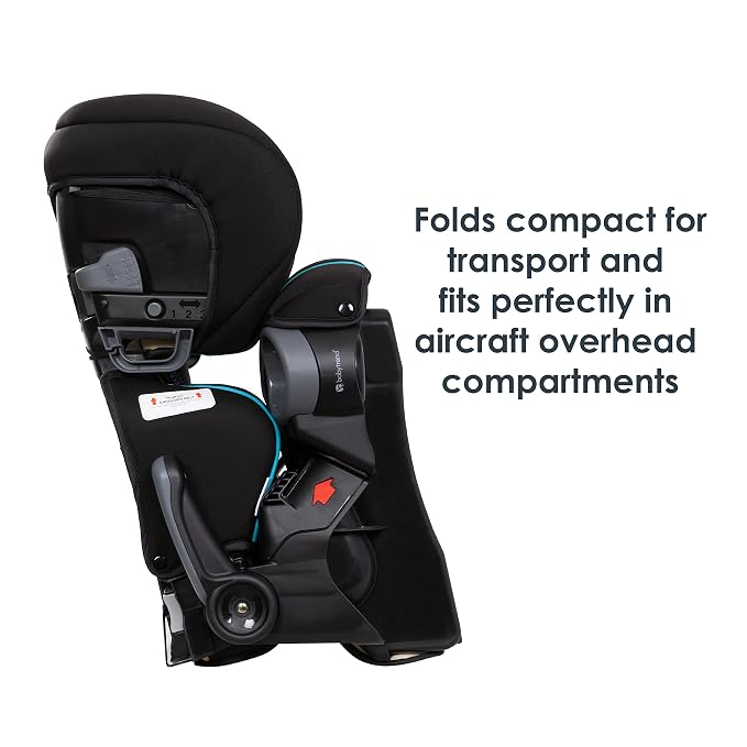 Baby Trend Protect 2-in-1 Folding Booster Car Seat, Aqua Tech – Fold-Flat Travel-Ready Design, Lightweight Build, Belt-Positioning Comfort