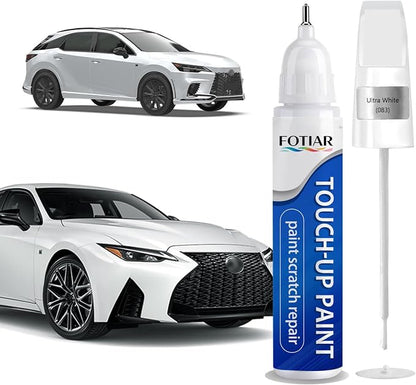 Ultra White 083 Touch up Paint for Lexus-Exact Match Scratch Repair Kit 2-In-1 Premium Car Paint Pen for Chips & Nicks