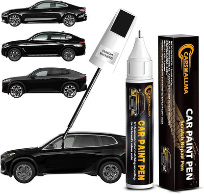 668 Fluid/Jet Black Car Touch Up Paint for BMW, Color Accurate Car Paint Scratch Repair Pen Kit Quick & Easy Fix Vehicle Chips and Automotive Nicks Scuff