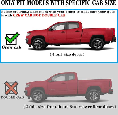 COMNOVA 6 Inches Running Boards Compatible with 2015-2026 Chevrolet Colorado/GMC Canyon Crew Cab, Running Boards & Steps for Colorado (Black)