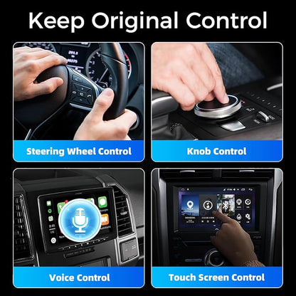 Wireless CarPlay Adapter 4-in-1,2026 Upgraded Screen Mirroring,Support Mirror Link/AirPlay for Apple CarPlay & Android Auto,for Cars with Wired CarPlay, Fast Auto-Connection, Plug & Play