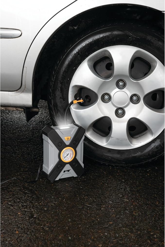 Performance Tool E00013 33 pc. Deluxe Roadside Assistance Kit: Featuring Vortex 12V Rapid Tire Inflator, Booster Cables, Tow Rope, Flashlight, Socket Set, First Aid Kit, Tool Kit and Storage Case