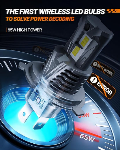 SEALIGHT H4 Fog Lamps 80,000LM High Power 9×Brightness for ATVs & Powersports, 2026 Version 99% Compatibility, S7S Wireless H4 Fog Bulbs 10 Years Lifespan Plug and Play- Pack of 2