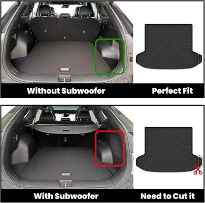 LASFIT Floor Mats & Cargo Mat for Kia Sportage PHEV 2025 2024 2023 (Fit with Subwoofer, Not Fit Gas/Hybrid), All Weather TPE Mats Custom Fit Floor Liners & Trunk Mat for Kia Sportage 2023-2025