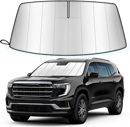 Windshield Sun Shade for GMC Acadia 2024-2026, Custom Fit Folding Design Car Front Window Sunshade Sun Visor Shield Accessories for Interior Protector, Blocks UV Rays & Heat