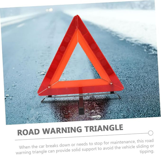 DECHOUS Reflective Roadside Warning Triangle Sign Safety Kit with Sturdy Tripod Quick Setup for Roadside Assistance Durable Design for Car Breakdowns