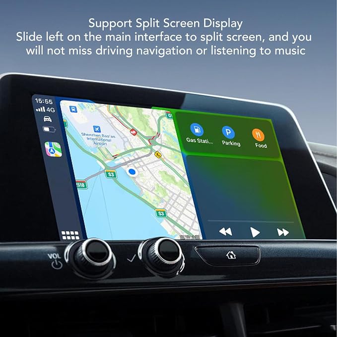 2 in 1 Wireless Android Auto Adapter, Convert Wired to Wireless, Plug and Play Design, Vehicle Mounted Interconnection Box