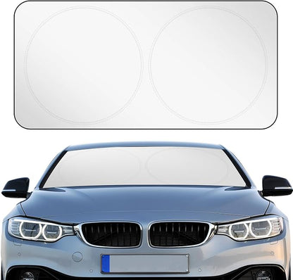 Woanger Windshield Sun Shade Foldable Car Front Window Covers for Car Accessories Sun Heat UV Rays Visor Protector Protection for Universal Cars SUV Truck (Solid Style)