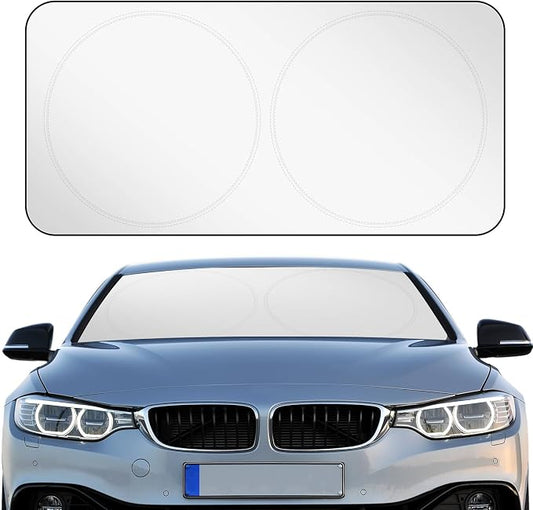 Woanger Windshield Sun Shade Foldable Car Front Window Covers for Car Accessories Sun Heat UV Rays Visor Protector Protection for Universal Cars SUV Truck (Solid Style)