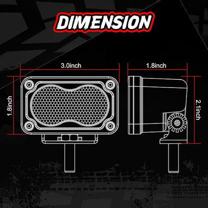 3 Inch LED Pod Lights Cube Work Auxiliary Light Bar 2PCS LED Pods Super Bright Camping Lights Bumper Backup Reverse Light for Truck Pickup ATV UTV SUV 4x4 Boat RV