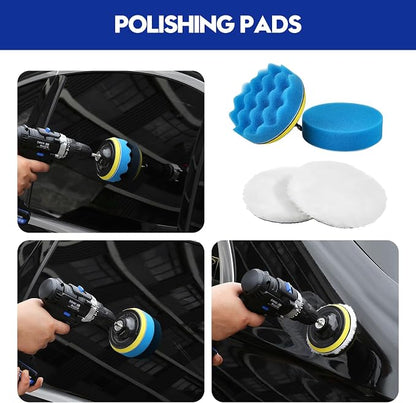 Qydipclin 35Pcs Car Detailing Kit, Car Detailing Brush Set, Car Wash Cleaning Kit, Car Detailing Brushes, Professional Car Care Kit for Interior Exterior Wheels, Blue