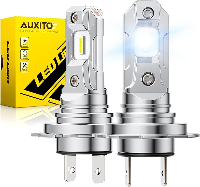 AUXITO H7 Fog Bulb, 6500K White 400％ Brighter, Canbus Ready with Fan, Pack of 2