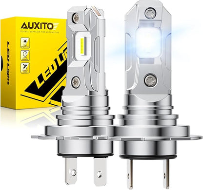 AUXITO H7 Fog Bulb, 6500K White 400％ Brighter, Canbus Ready with Fan, Pack of 2