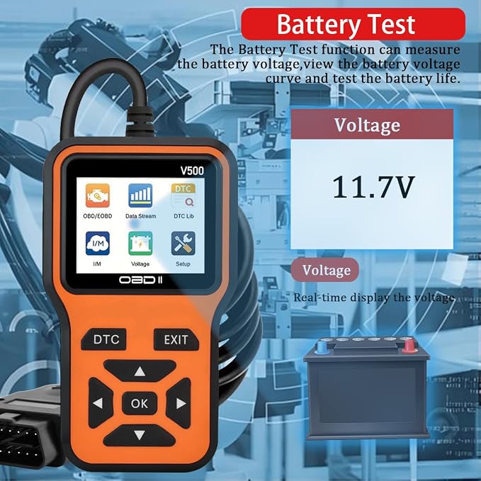 OBD2 Scanner Diagnostic Tool - Check Engine Light Code Scanner Tool with Reset, DTC, Data Stream, I/M Readiness, Car & Truck Scan Tool for All Vehicles Since 1996, escaner automotriz