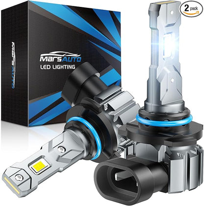 Marsauto 9005 Bulb, 40000LM Brightness Output 6000K Cool White,9005 HB3 Fog Bulbs IP68 Waterproof 60000Hrs Lifespan, 3Mins Installation, 2 Pack