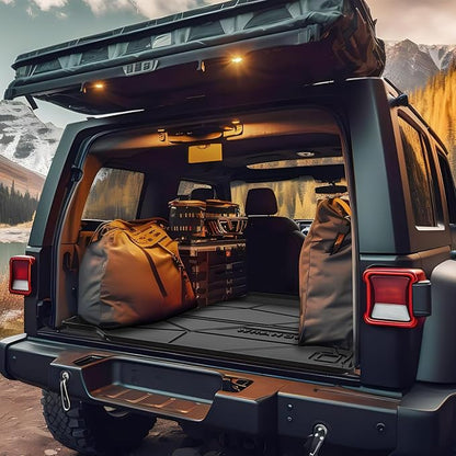 Nilight Cargo Mats for Jeep Wrangler JL Unlimited 4 Door with Subwoofer Only 2018 2019 2020 2021 2022 2023 2024 2025 (Not for JK or 4XE),All Weather Protection Heavy Duty Cargo Liners