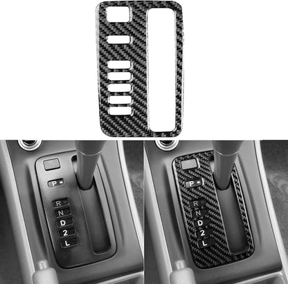 Black Real Carbon Fiber Accessories Car Gear Shift Control Anti-Scratch Panel Cover Interior Trim Sticker Decal for Toyota Corolla CE LE S 2003 2004 2005 2006 2007 2008/XRS 2005-2006 Sedan 1PC