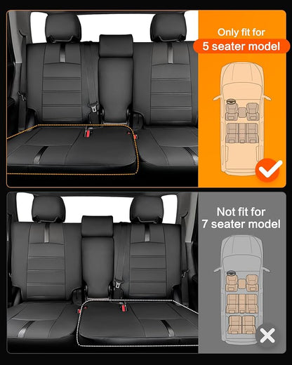 Seat Covers for Toyota 4Runner 2011-2024, (5 Seats Only) (Not Fit 7 Seats)Full Set Full Coverage Waterproof Leather Covers for 2012 2013 2014 2015 2016 2017 2018 2019 2020 2021 2022 2023 Accessories