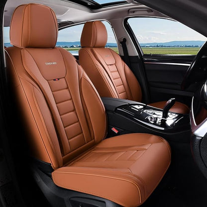 Coverado Car Seat Covers, Front Covers for Cars, Car Seat Cover Front Seats, Automotive Seat Cover, Waterproof, Leather Car Seat Cushion, Universal Interior Covers Seat Protectors for Most Cars