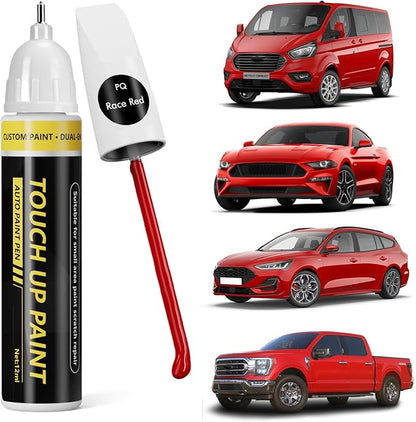 (Race Red (PQ) Car Touch Up Paint for ford, Car Paint Scratch Repair Kit, 2 in 1 Premium Scratch Remover Pen with Exact Color-Matched