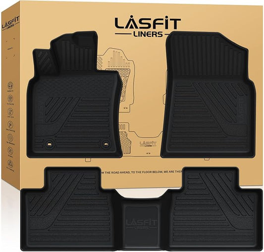 LASFIT Floor Mats for Toyota Camry 2025-2026 Hybrid/LE/SE/XSE/XLE, All Weather Custom Fit TPE Floor Liner for Camry 2025 Front & Rear 2 Row Car Mats, Black.