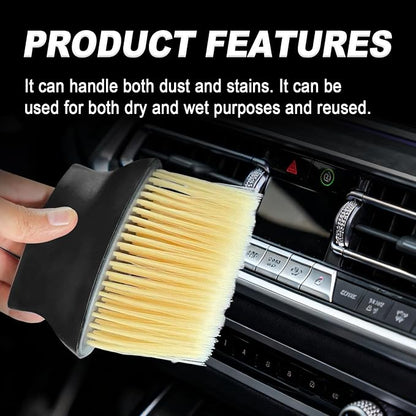 Car Detailing Brush with Ultra Soft Bristles Automotive Interior Cleaning and Dusting Tool for Dashboard Air Vents Leather Computer and Scratch Free Surfaces (Yellow)