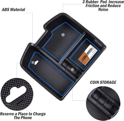 TACORBO Center Console Organizer Tray for 2007-14 GMC Sierra 2500 3500 Accessories Yukon XL Silverado 2500 3500 Suburban 1500 Tahoe /07-13 GMC Sierra 1500 Chevy Silverado Suburban 2500 Avalanche Blue