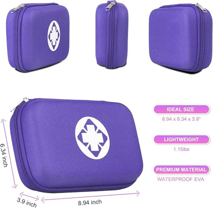 Small-Waterproof Car First-Aid Kit Emergency-Kit - Purple 273Piece Camping Equipment for Camping Hiking Home Travel YIDERBO | Camping Equipment for Camping Hiking Home Travel