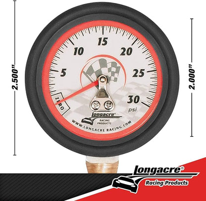 Longacre 52-52024 0-30 PSI Tire Pressure Gauge, 2 Inch
