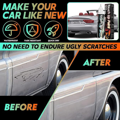 Sliver Touch Up Paint for Cars, 2-in-1 Scratch Repair Pen, 0.68 fl oz | Accurate silver match, effective scratch and chip repair, long-lasting, quick-dry, resists water and UV, helps prevent rust