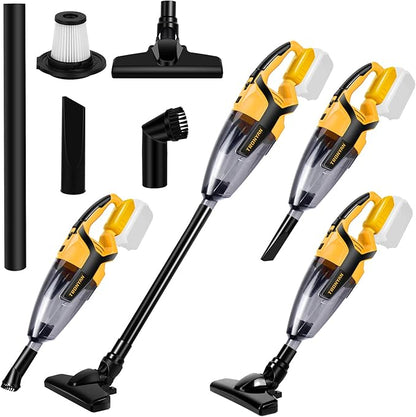 Cordless Vacuum Cleaner Compatible with DEWALT 20V Battery (Battery NOT Included), Handheld Vacuum for Home, Boat, Workshop, Car, Pet Hair, Furniture-Tool Only