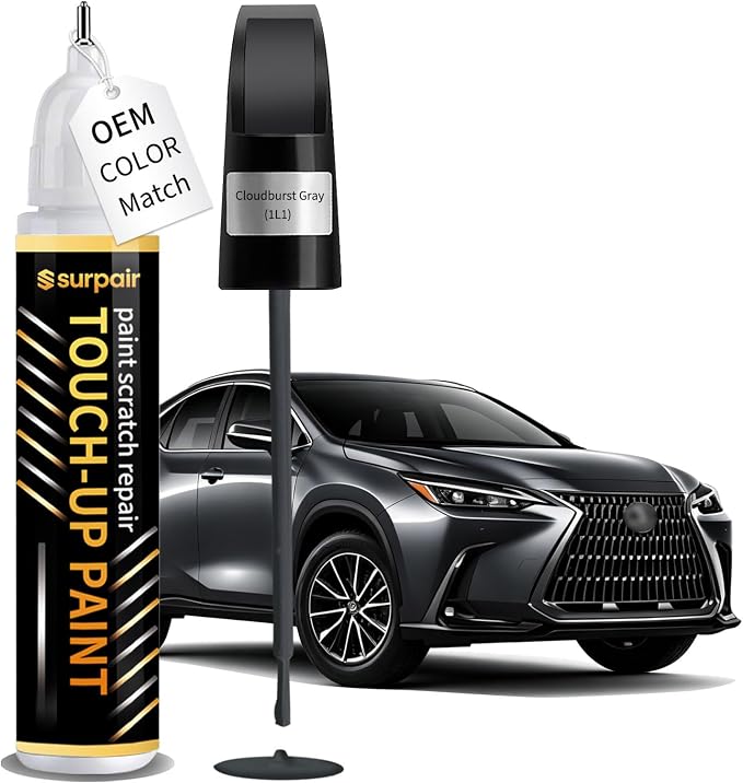 Cloudburst Gray 1L1 Touch up Paint for Lexus OEM Color Match Car Scratch Repair Kit for Nicks & Chips Scratches Quick & Easy Paint Fix 2-In-1 Car Scratch Remover Pen